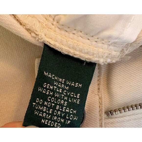 Ralph Lauren Mid Rise Moderate Straight Leg Ivory Classic Stretch Jeans SZ 6 - Picture 9 of 10
